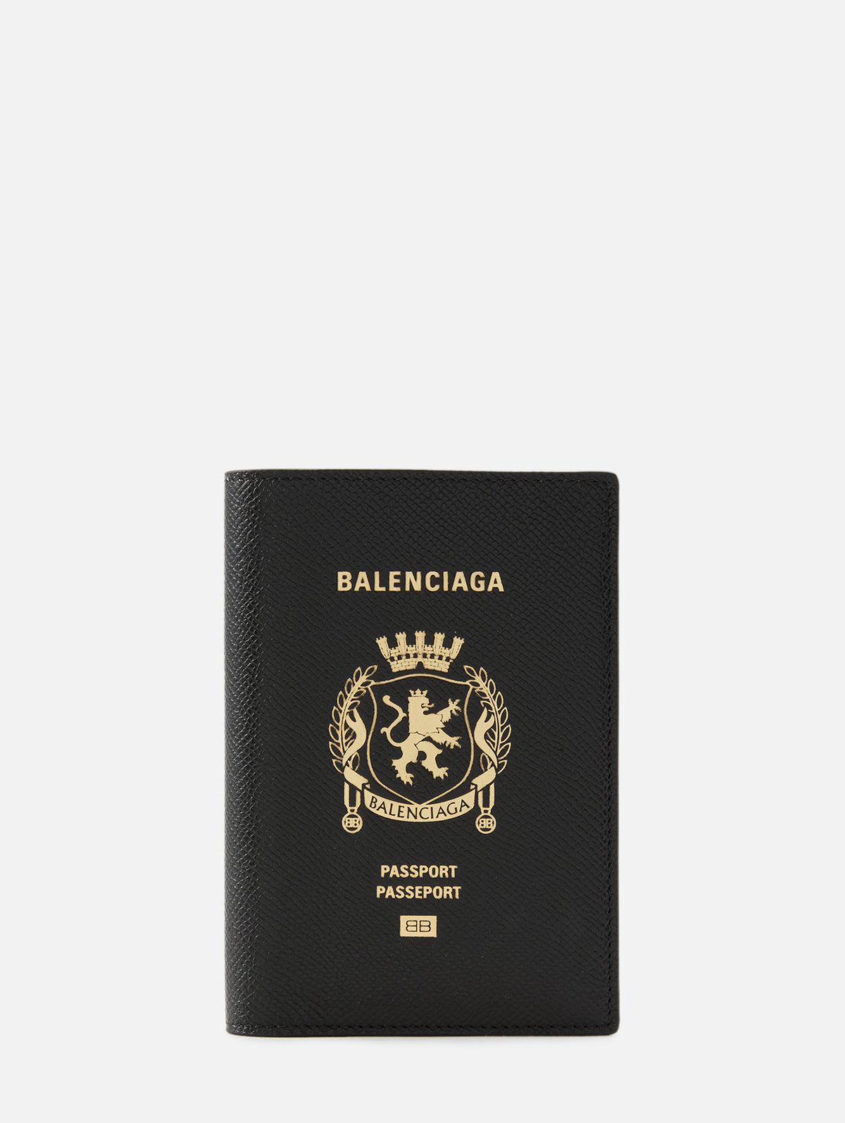Passport Holder,BALENCIAGA,BLACK,Image 1