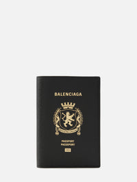 Passport Holder,BALENCIAGA,BLACK,Image 1