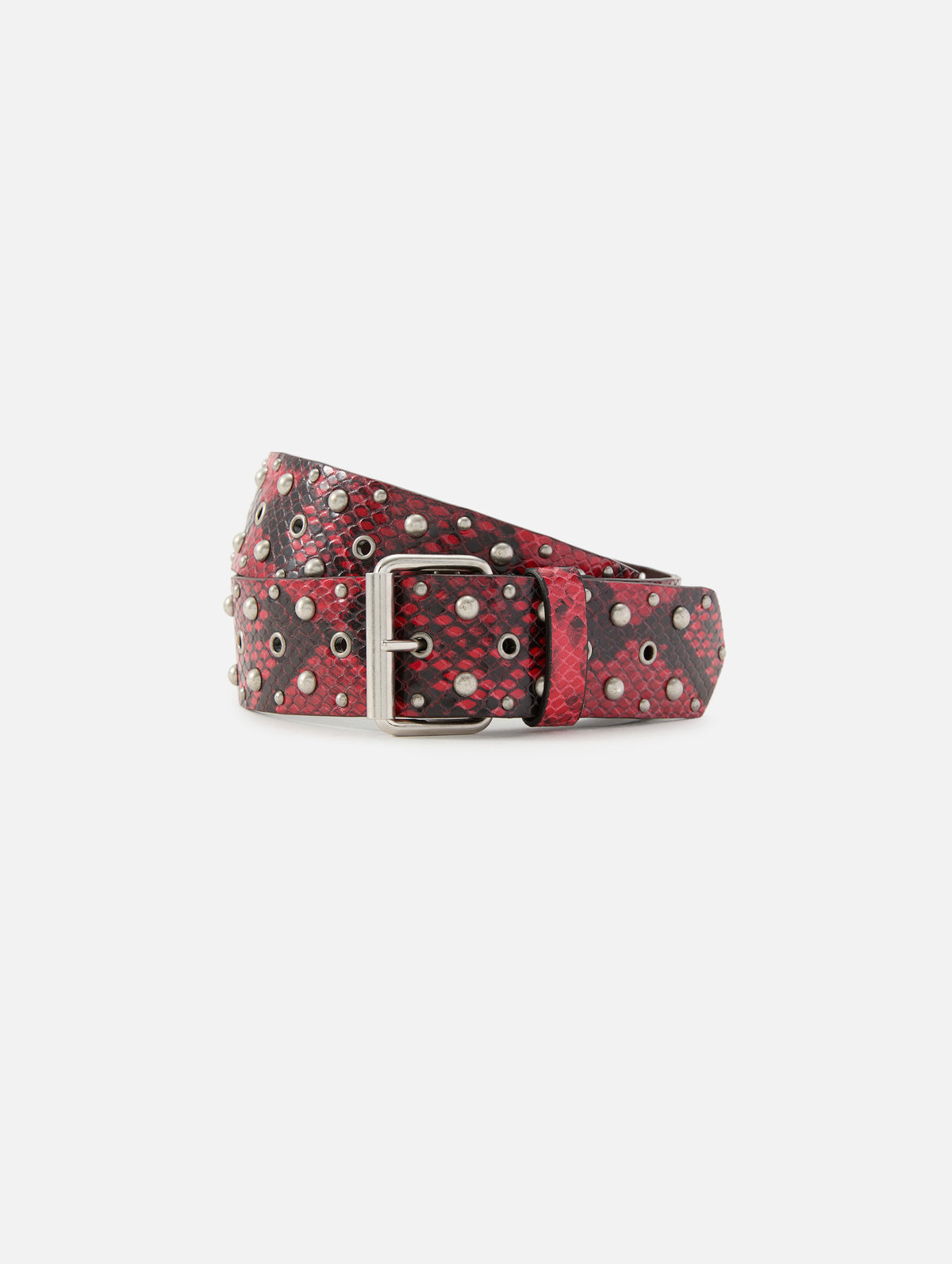 Studded Belt,DRIES VAN NOTEN,VERMILLION,Image 1
