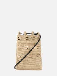 Drawstring Pocket Bag,LOEWE,NATURAL/BLACK,Image 3