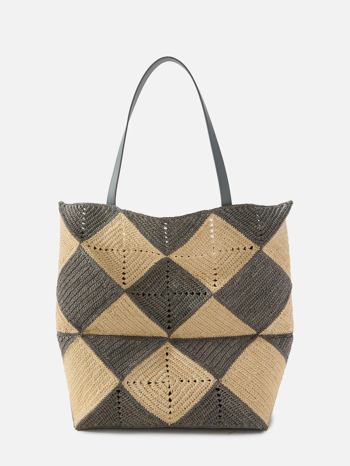 Diamond Puzzle Tote,LOEWE,NATURAL/GREY,Image 3