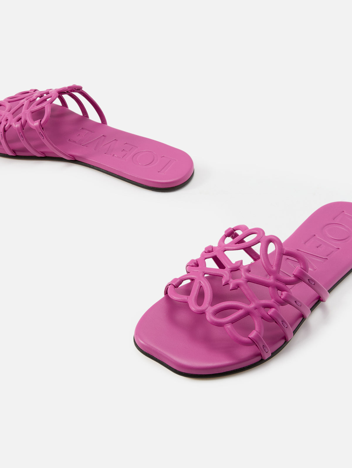 Petal Anagram Slide,LOEWE,FUCHSIA,Image 2