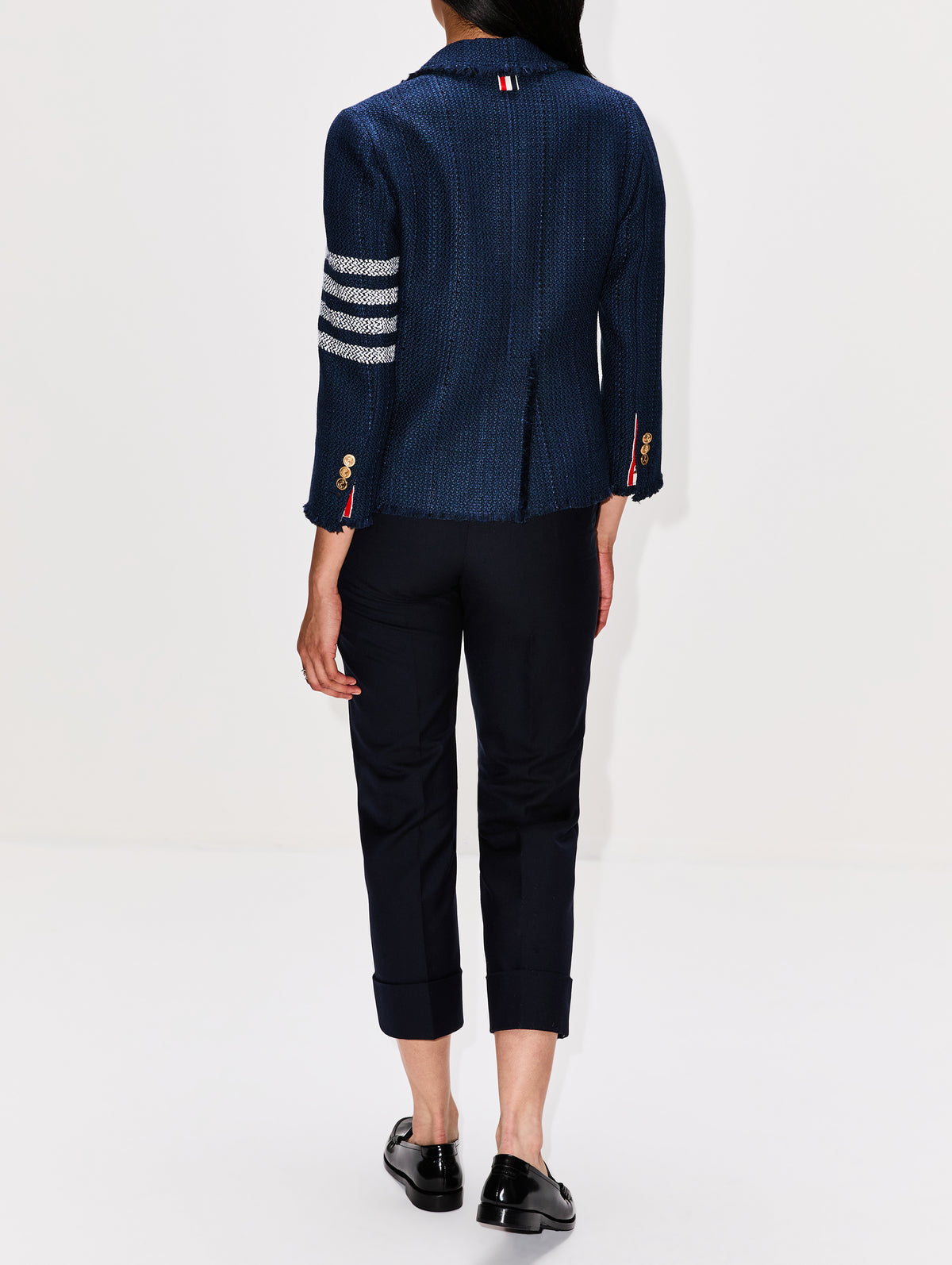 Classic Backstrap Trouser,THOM BROWNE,NAVY,Image 4