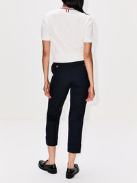 Short Sleeve Crewneck Cardigan,THOM BROWNE,NATURAL WHITE,Image 3