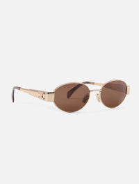 Triomphe Metal Sunglasses,CELINE EYEWEAR,GOLD,Image 4