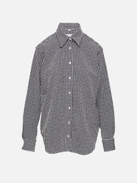 Oversized Shirt,HUNZA G,BLACK GINGHAM,Image 1