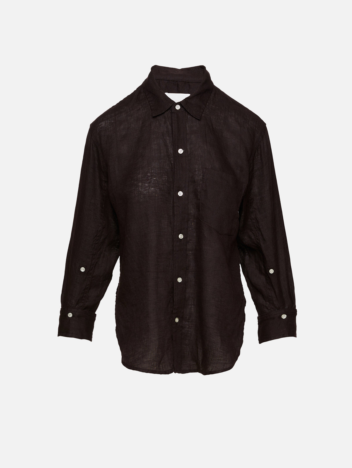 Kayla Shrunken Shirt,CITIZENS OF HUMANITY,CHOCOLATE,Image 1