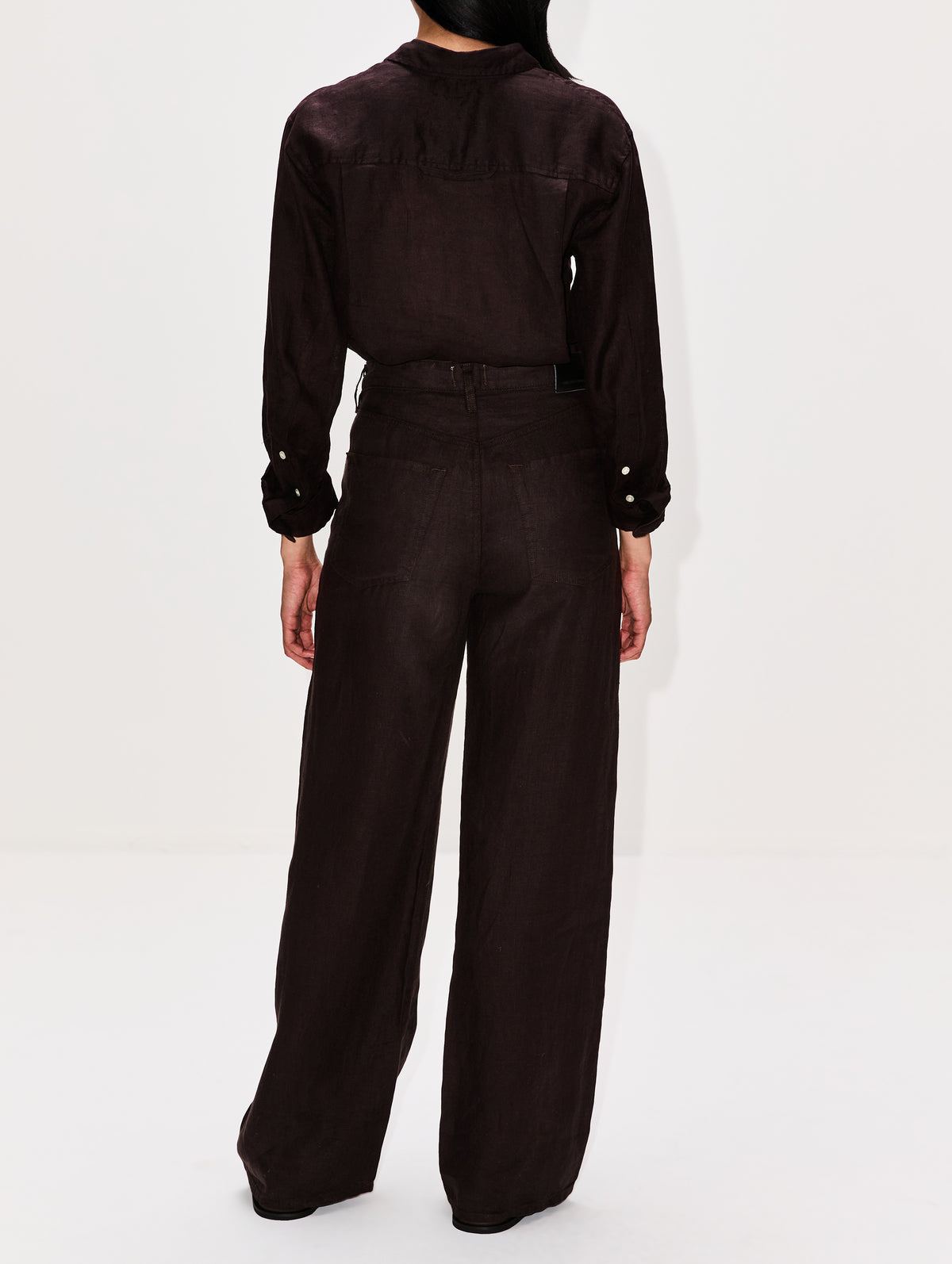 Brynn Drawstring Linen Trouser,CITIZENS OF HUMANITY,CHOCOLATE,Image 4