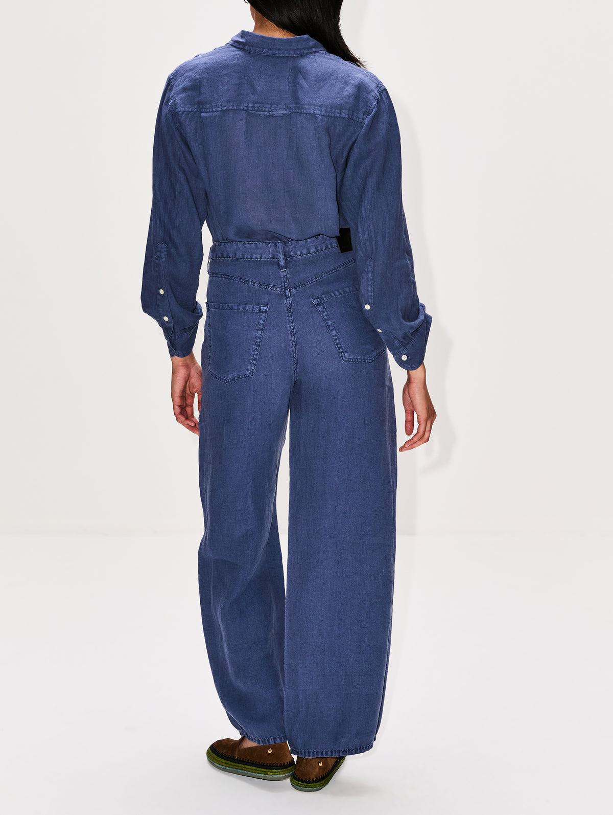 Brynn Drawstring Linen Trouser,CITIZENS OF HUMANITY,DARK INDIGO STONE,Image 4