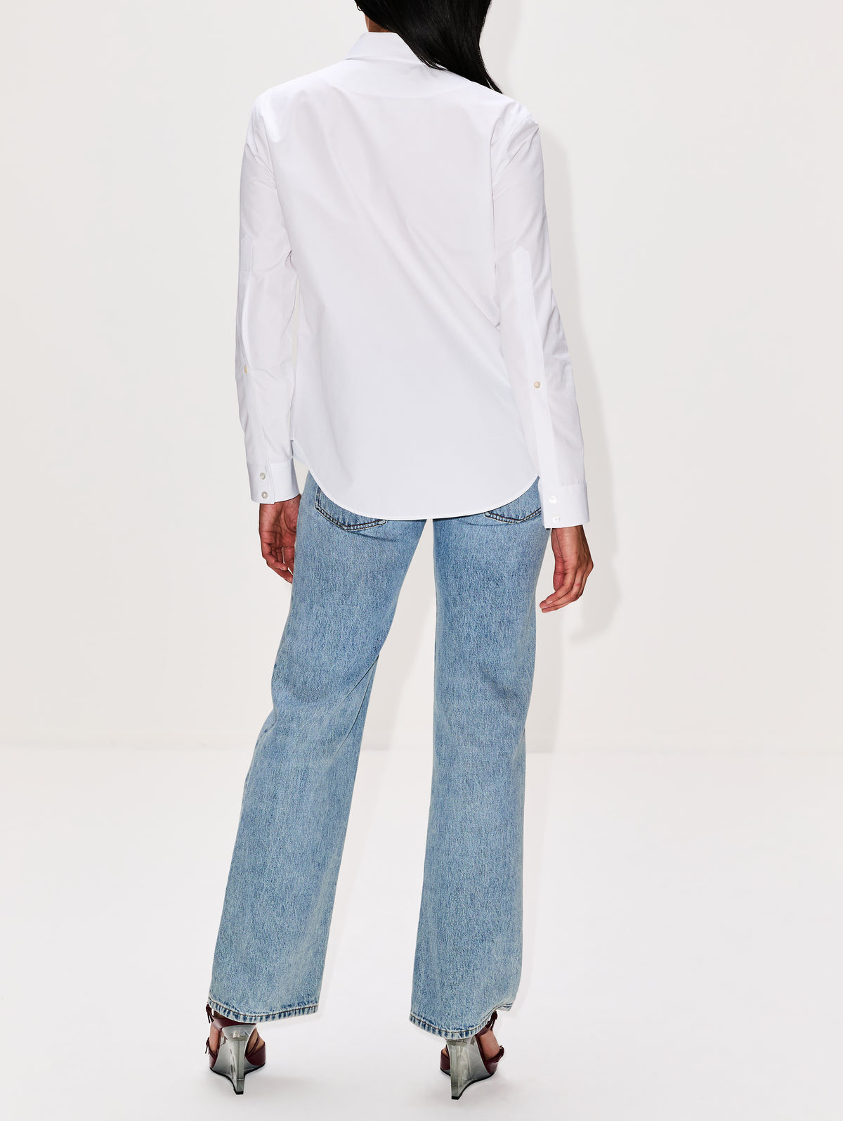 Horsebit Poplin Shirt,GUCCI,WHITE,Image 3