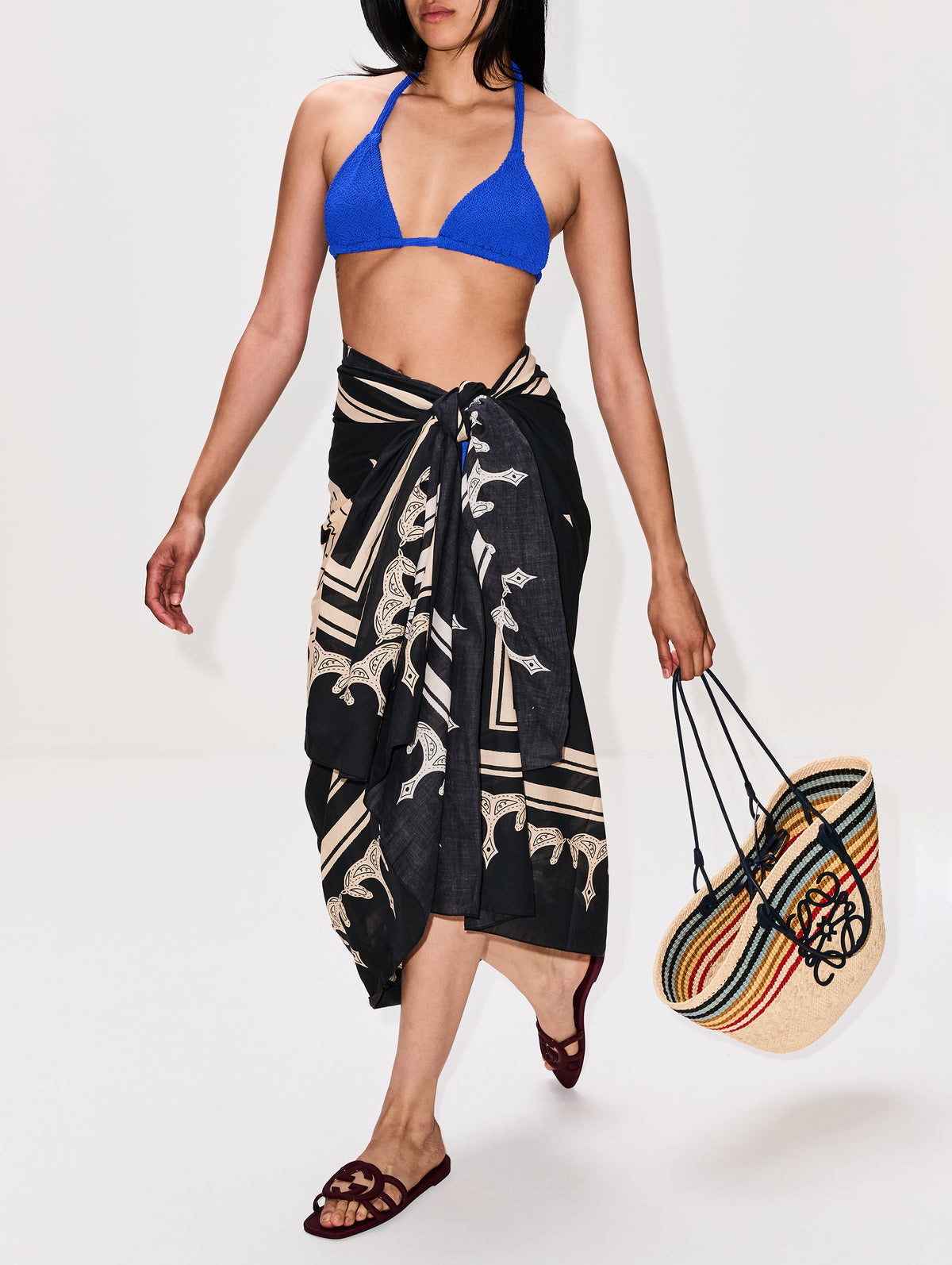 Ancestral Palm Pareo,JOHANNA ORTIZ,ICONIC BLK/ECRU,Image 3