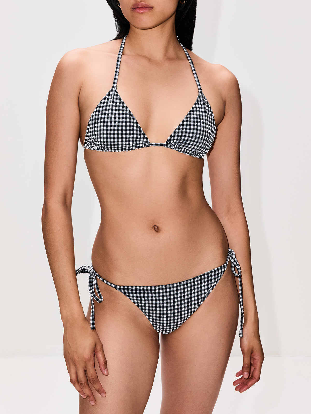 Sabrina Bikini,HUNZA G,BLACK GINGHAM,Image 2
