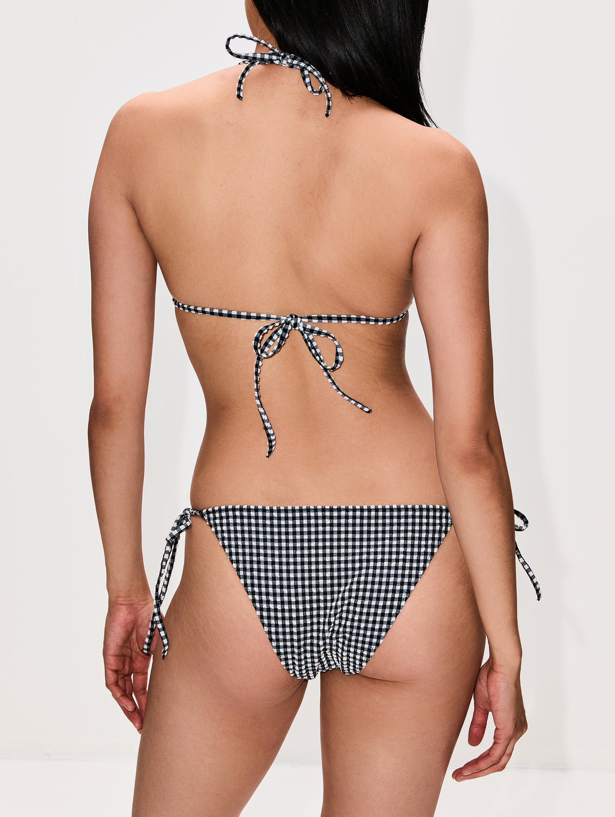 Sabrina Bikini,HUNZA G,BLACK GINGHAM,Image 3