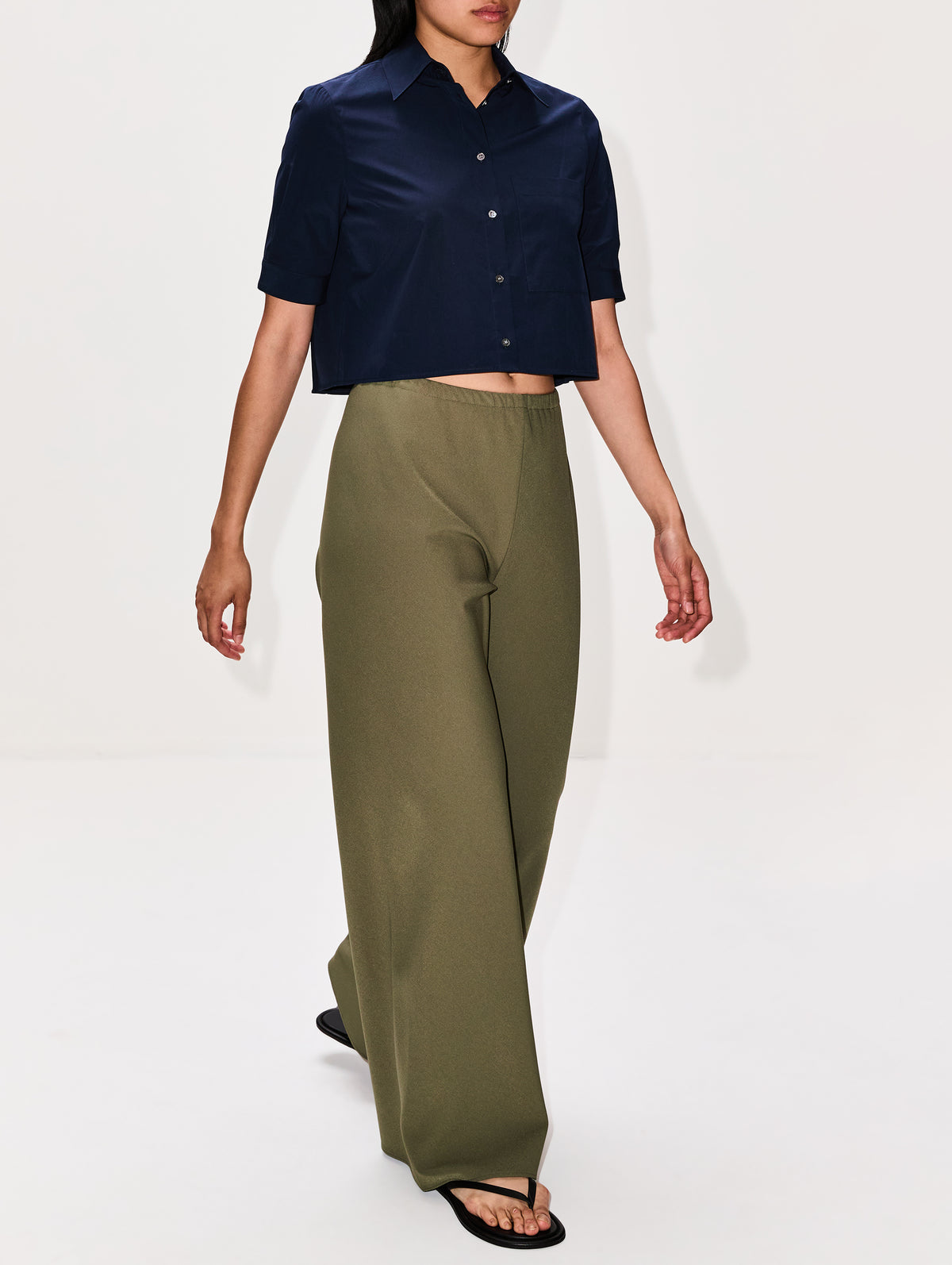 Colby Pant,LA LIGNE,OLIVE,Image 3