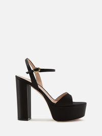 Crepe Satin Platform,GIANVITO ROSSI,BLACK,Image 1