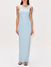 High Neck Fitted Tank,ÉTERNE,DUSTY BLUE,Image 2