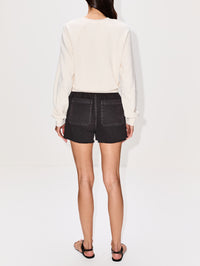 Shrunken Raglan Sweatshirt,ÉTERNE,BONE,Image 3