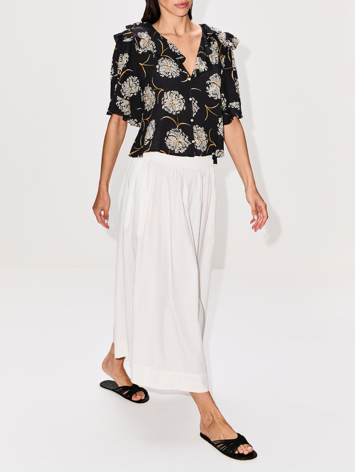 Viola Skirt,THE GREAT,WHITE,Image 3