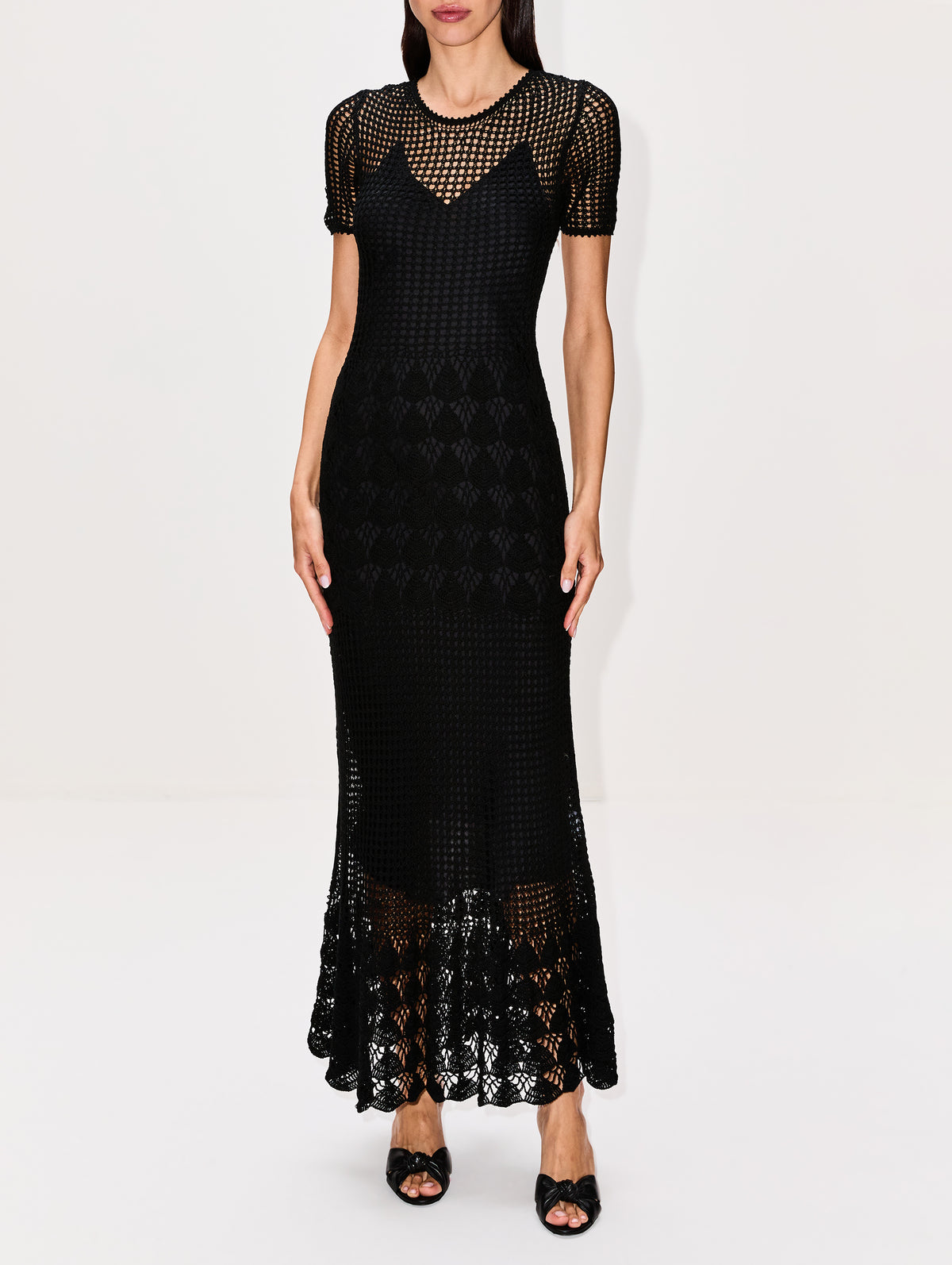 Yoko Sweater Dress,NILI LOTAN,BLACK,Image 2