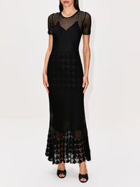 Yoko Sweater Dress,NILI LOTAN,BLACK,Image 2