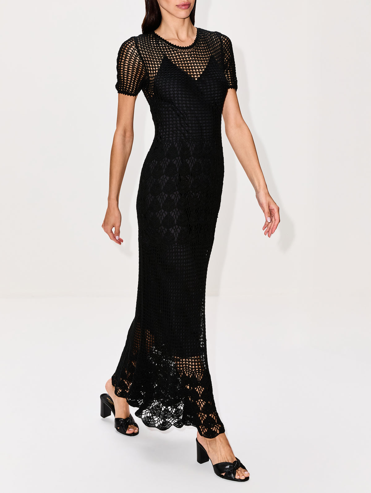 Yoko Sweater Dress,NILI LOTAN,BLACK,Image 3