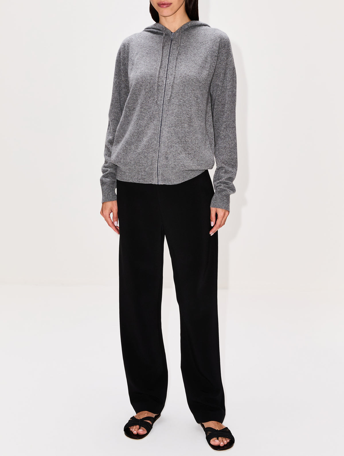 Kawoa Top,THE ROW,GREY MELANGE,Image 2