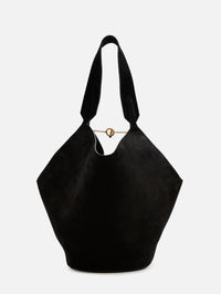 Lotus Small Tote,KHAITE,BLACK,Image 3