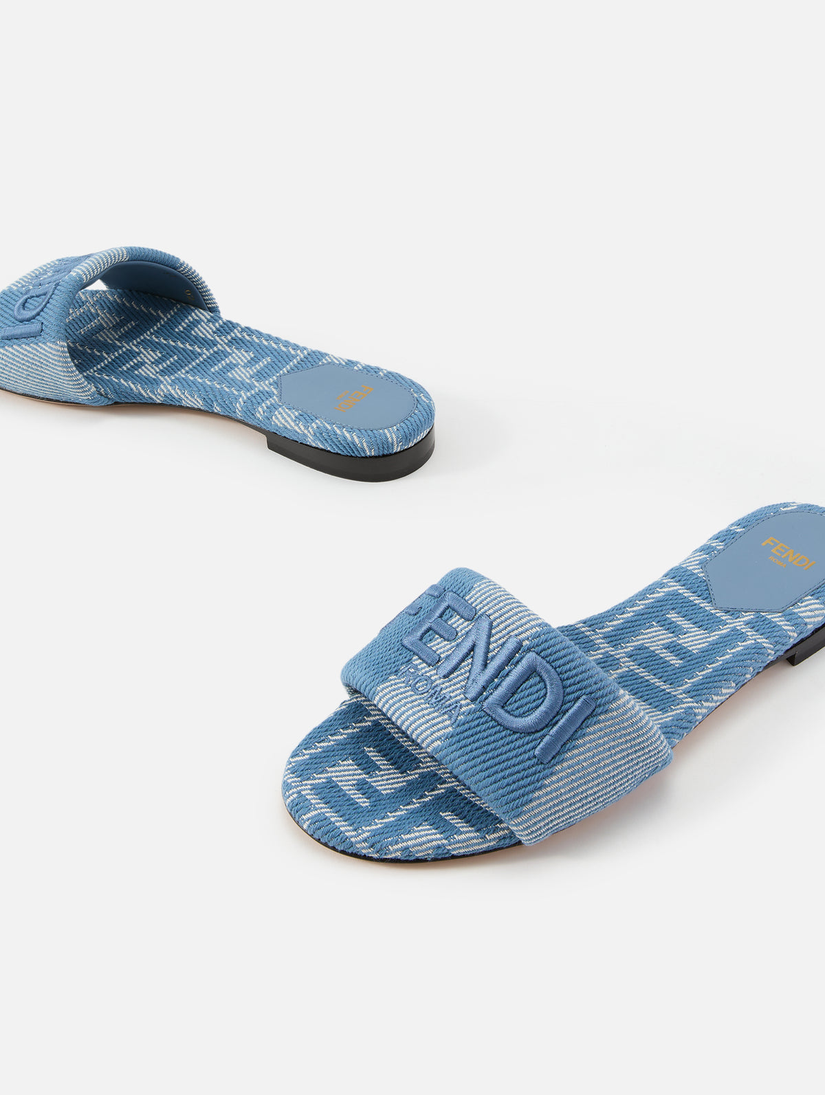 Logo Slide,FENDI,BIANCO BLUE,Image 2