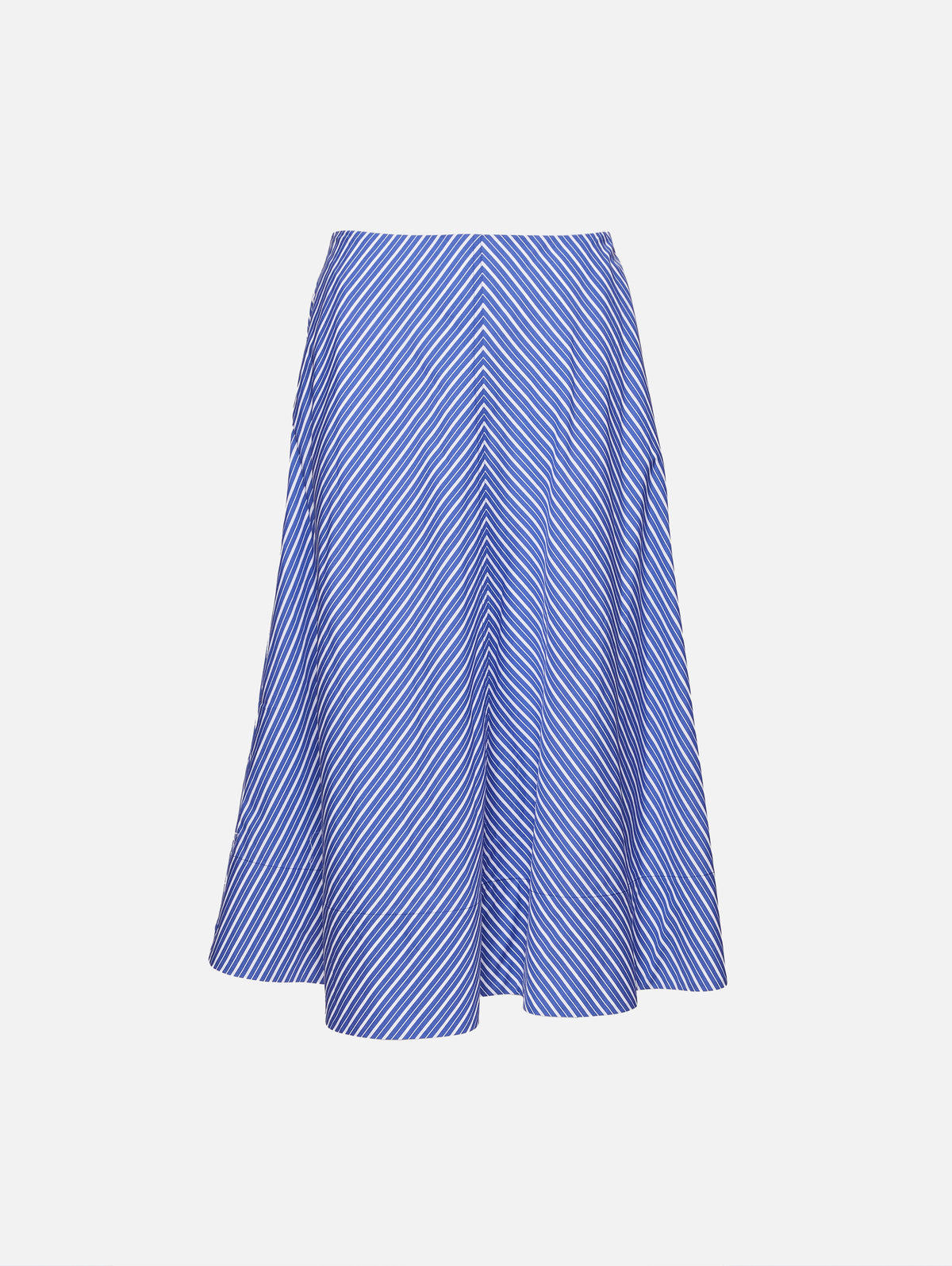 Knox Low Slung Circle Skirt,BRANDON MAXWELL,NAVY STRIPE,Image 1
