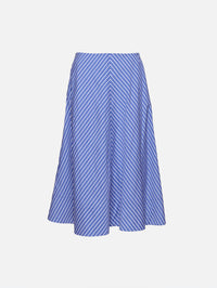 Knox Low Slung Circle Skirt,BRANDON MAXWELL,NAVY STRIPE,Image 1