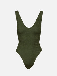 Sadie Swimsuit,HUNZA G,METALLIC KHAKI,Image 1