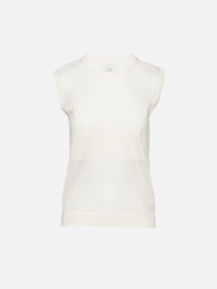 Anita Sleeveless Knit Top,LOULOU DE SAISON,IVORY,Image 1