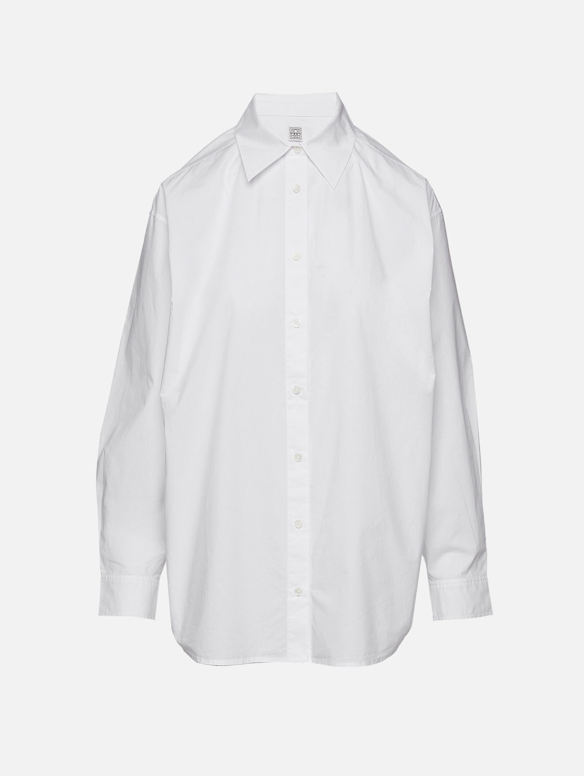 Classic Tumbled Shirt,TOTÉME,WHITE,Image 1