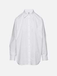 Classic Tumbled Shirt,TOTÉME,WHITE,Image 1