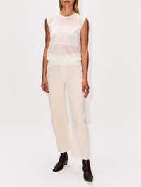 Anita Sleeveless Knit Top,LOULOU DE SAISON,IVORY,Image 2
