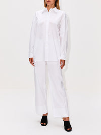 Twisted Seam Trouser,TOTÉME,WHITE,Image 2
