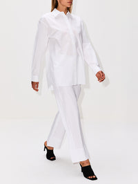 Twisted Seam Trouser,TOTÉME,WHITE,Image 3