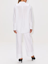Classic Tumbled Shirt,TOTÉME,WHITE,Image 3