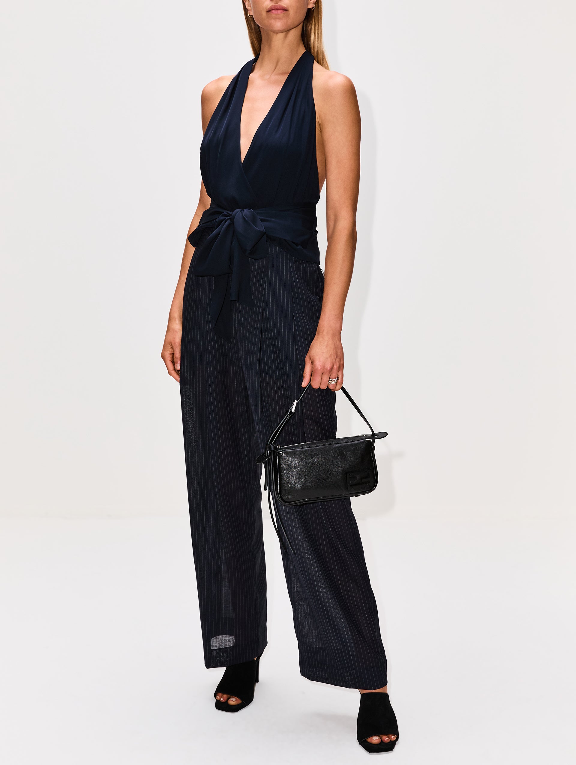 最終価格【yo BIOTOP】rayon bare halter neck Sleeveless Racer Back Halter Neck Bodysuit Tank Tops – REORIA