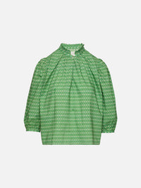 Orly Blouse,BIRDS OF PARADIS BY TROVATA,GREEN MEDALLION,Image 1