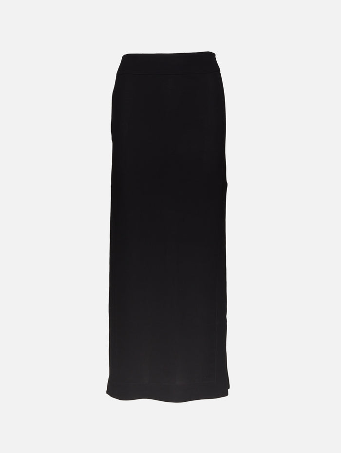 High Slit Skirt,TOTÉME,BLACK,Image 1