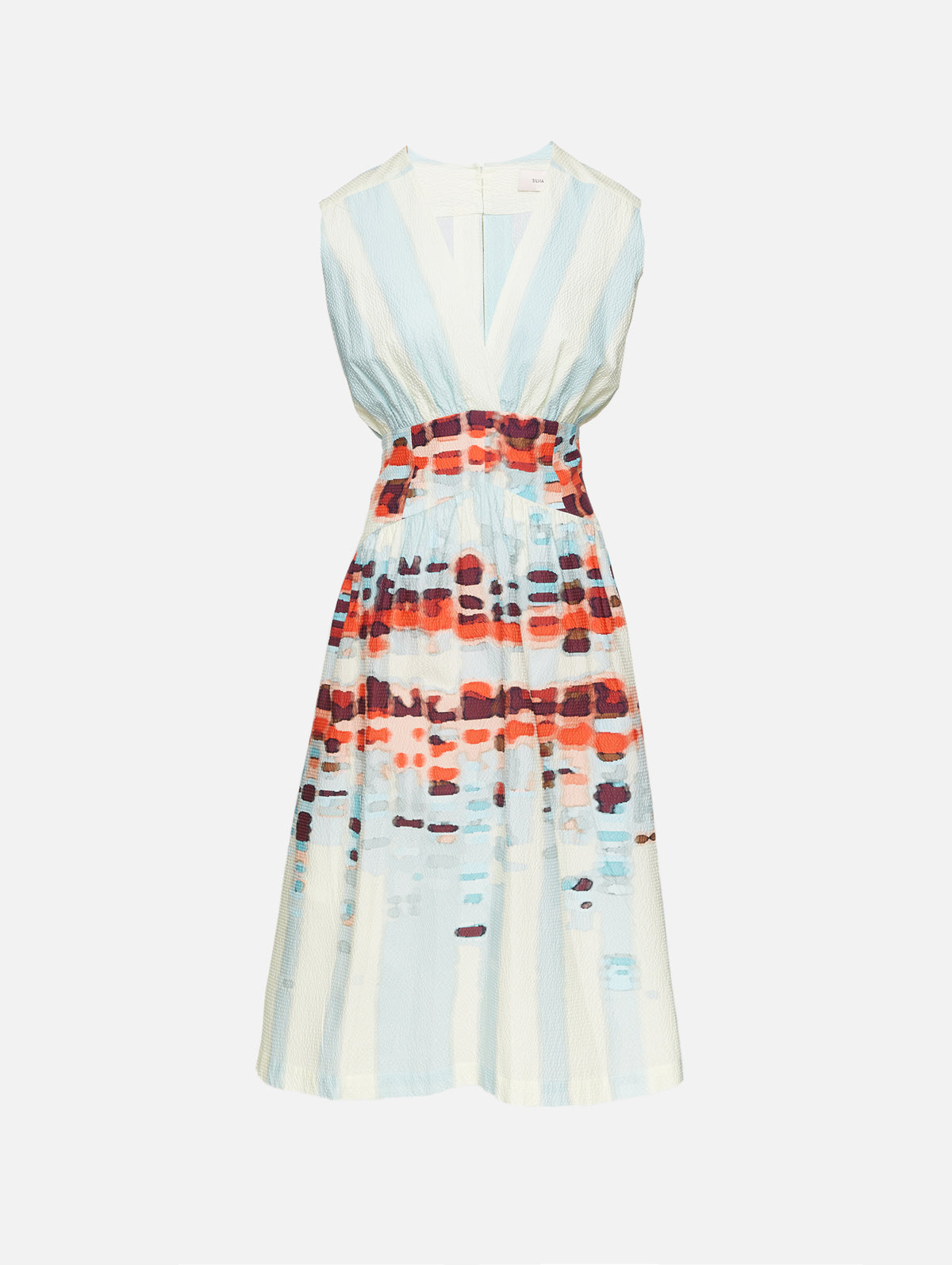 Jocelyn Dress,SILVIA TCHERASSI,AQUA WATERCOLOR,Image 1