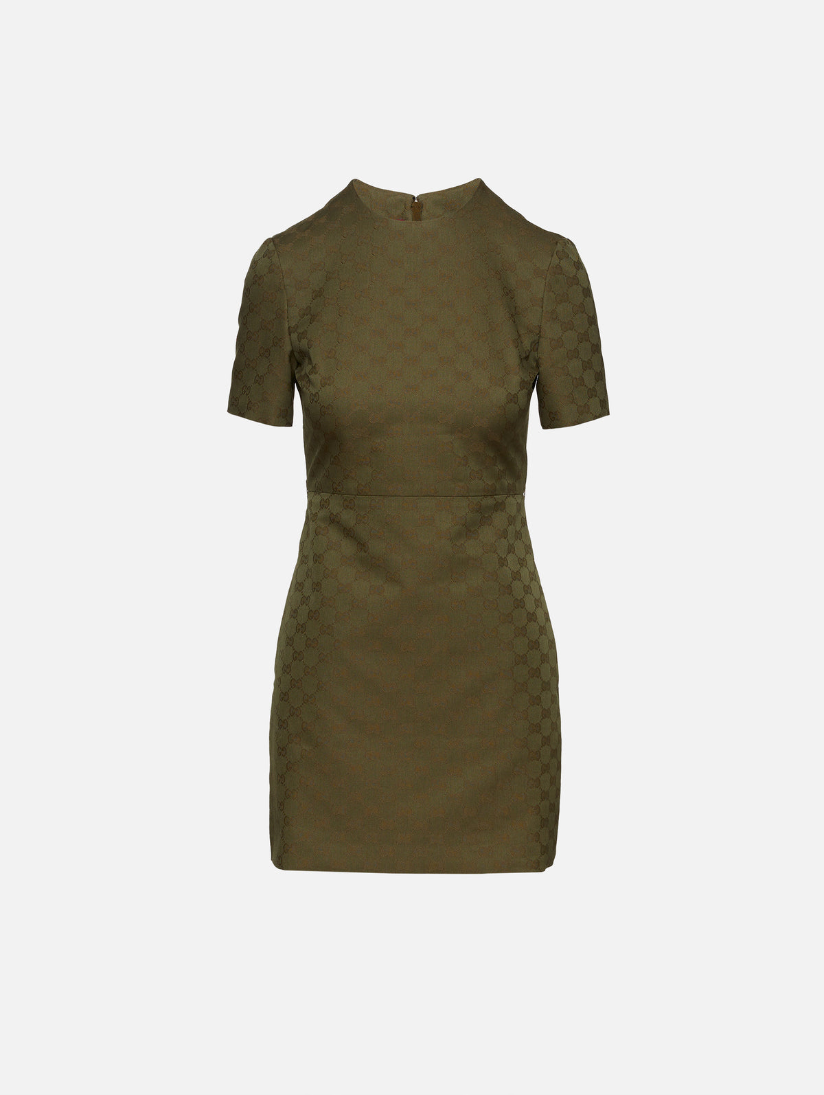 GG Gabardine Dress,GUCCI,ARMY GREEN,Image 1