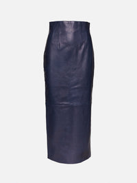 Loxley Skirt,KHAITE,DARK NAVY,Image 1