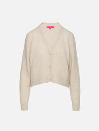 Boxy Cardigan,THE ELDER STATESMAN,WHITE,Image 1