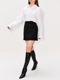 Tailored Mini Skirt,BALENCIAGA,BLACK,Image 3