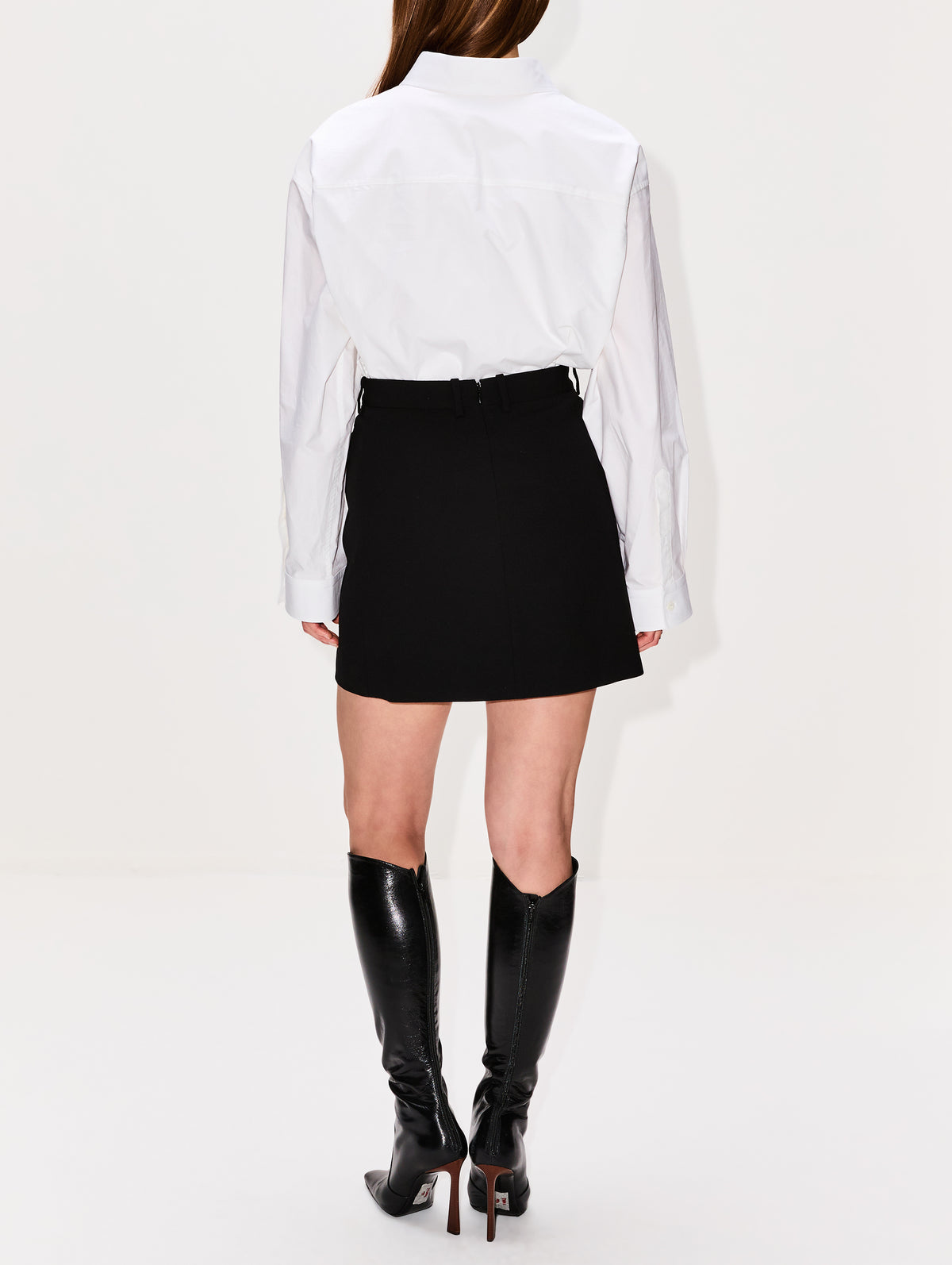 Tailored Mini Skirt,BALENCIAGA,BLACK,Image 4