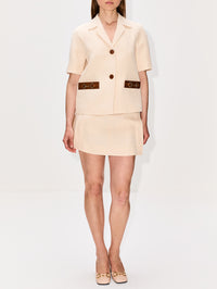 Mini Skirt,GUCCI,GARDENIA,Image 2