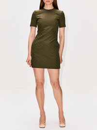 GG Gabardine Dress,GUCCI,ARMY GREEN,Image 2
