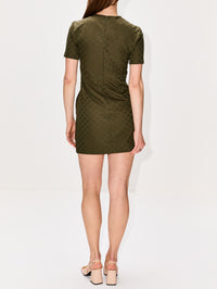 GG Gabardine Dress,GUCCI,ARMY GREEN,Image 4